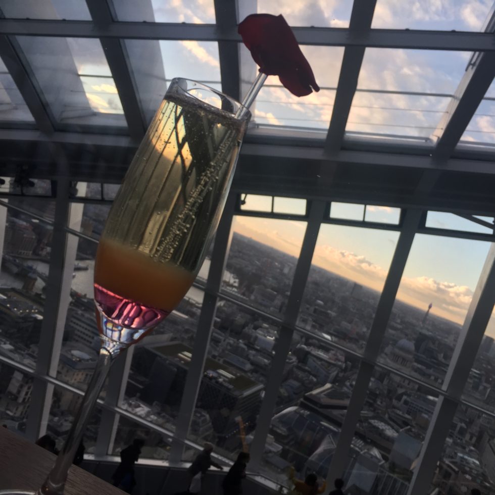 Cocktails at Darwin's Brasserie, Sky Garden London